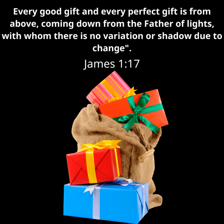 Every good gift and every perfect gift is from above, coming down from the Father of lights, with whom there is no variation or shadow due to change.