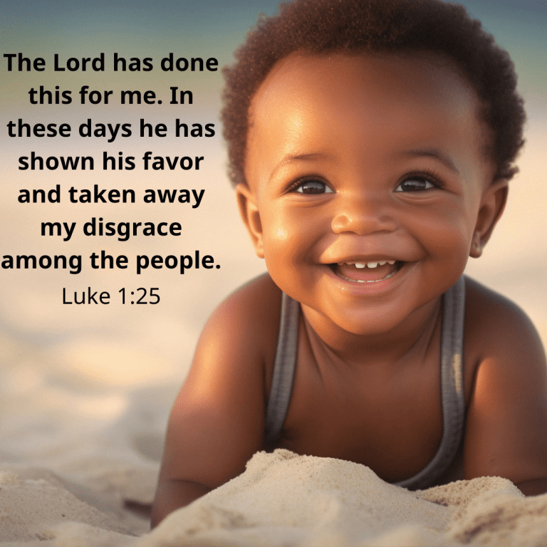 The Lord has done this for me. In these days he has shown his favor and taken away my disgrace among the people.