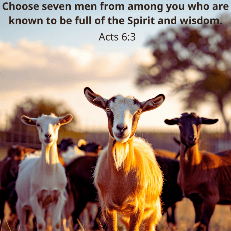 Choose seven men from among you who are known to be full of the Spirit and wisdom.
